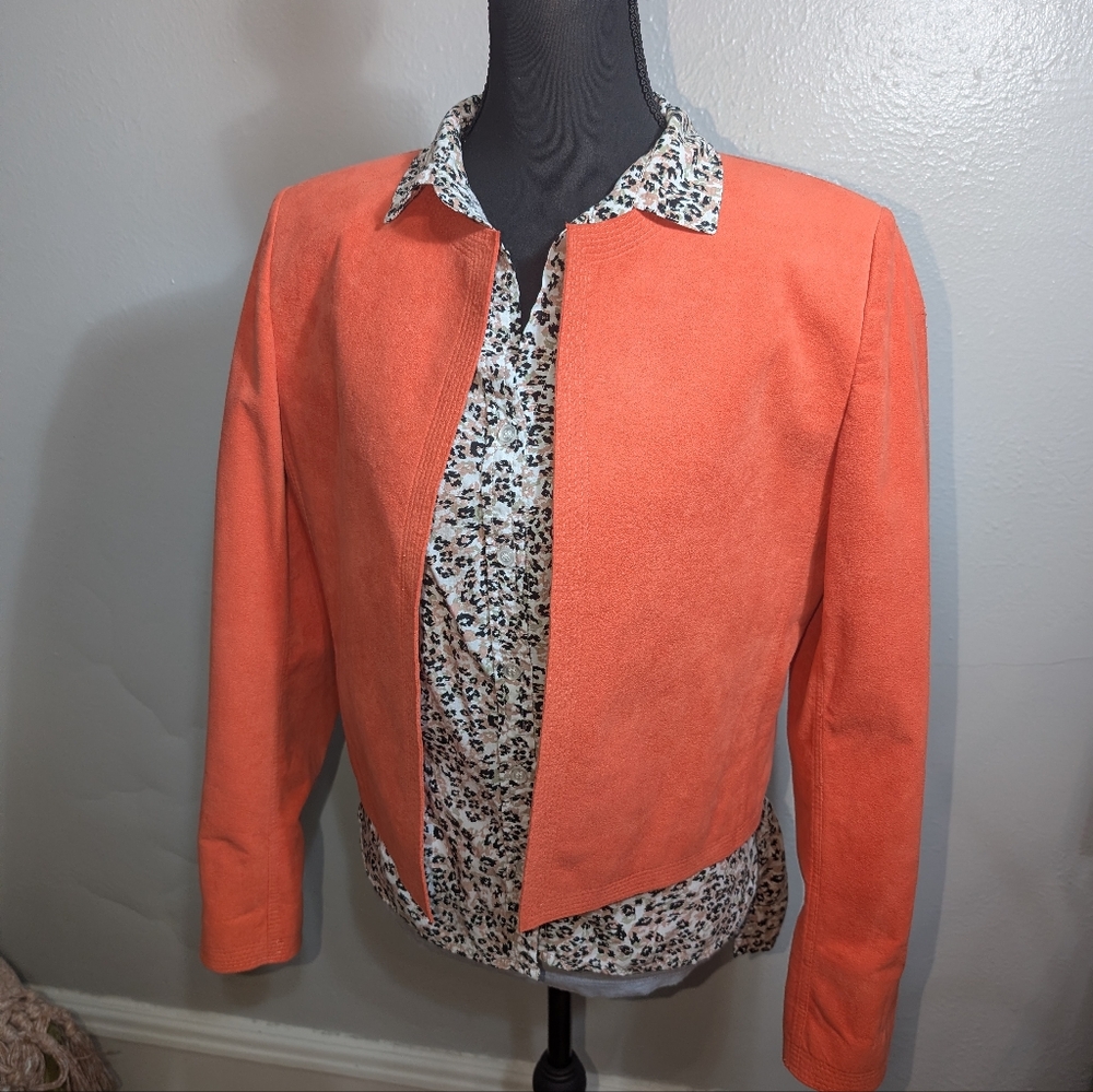 Long Sleeve & Suede Blazer